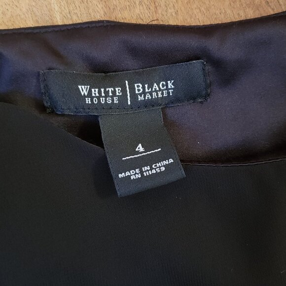 LBD!!! WHITE HOUSE BLACK MARKET, Black tiered ruffle cocktail dress - Picture 11 of 11